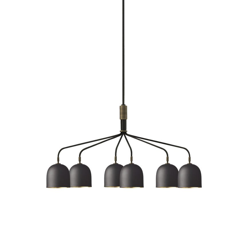 Zorelia Lustre Noir en Laiton Industriel
