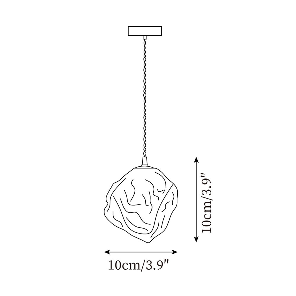 Pendant Light Walnut Wood Glass Cube-Neutral Decor