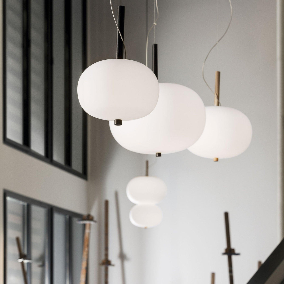 Duality Suspension en Verre Moderne