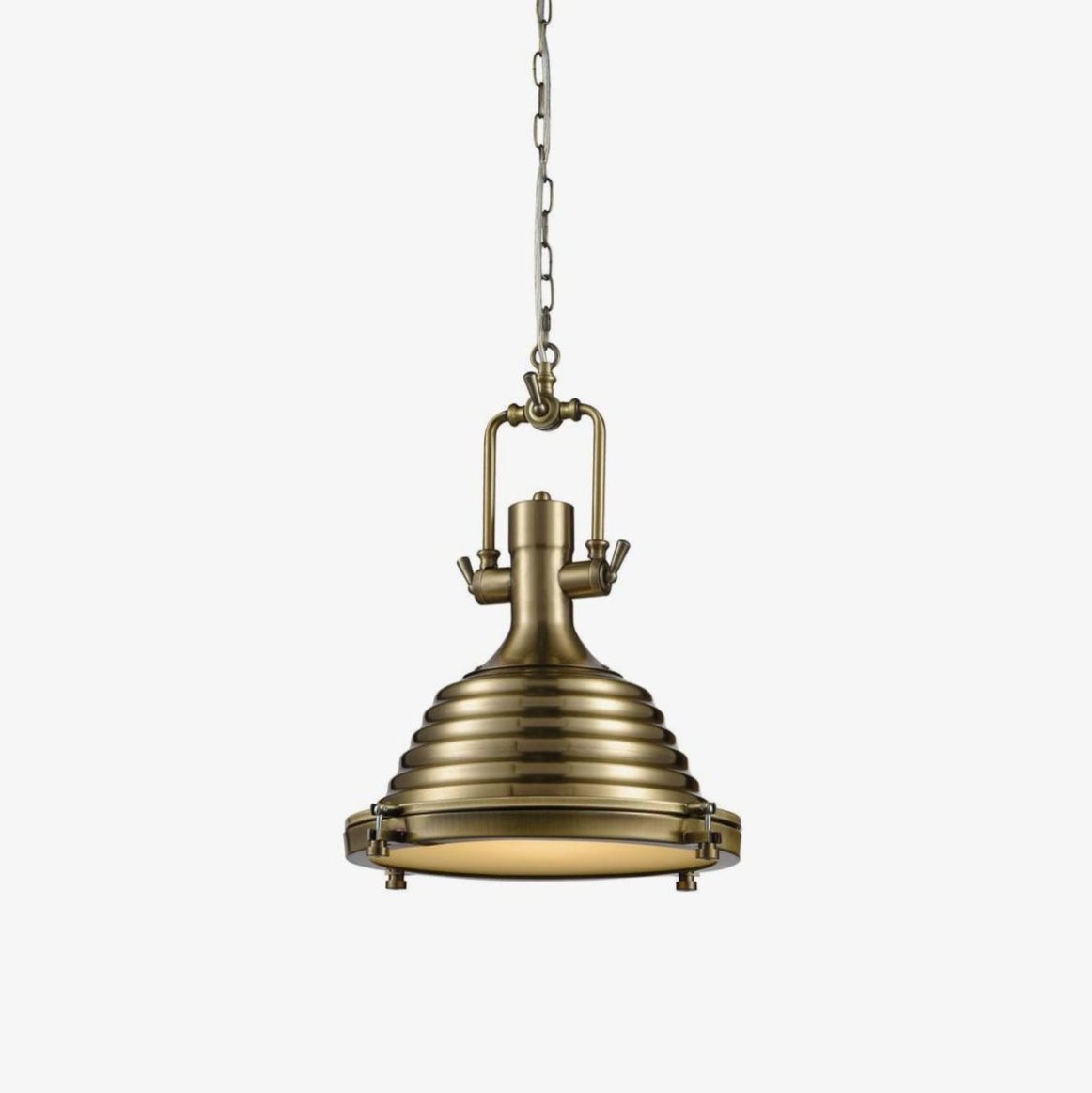 Alvora Lampe Suspendue en Laiton Industrielle