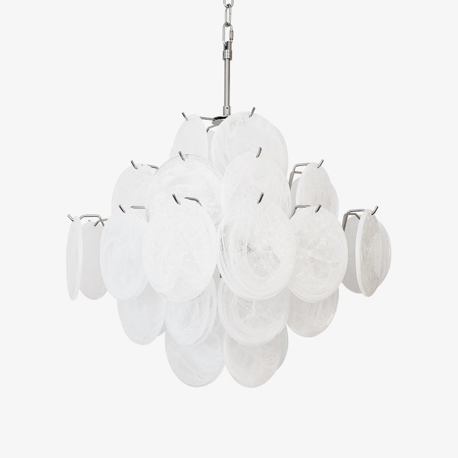 Evielle Lustre en Verre de Murano Blanc