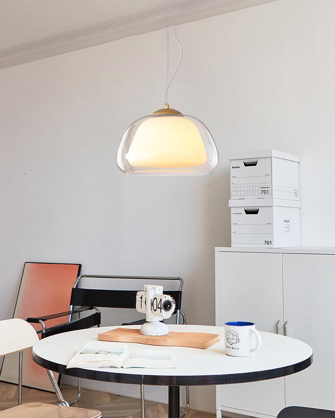 Elvo Glass Pendant Light-Neutral Decor