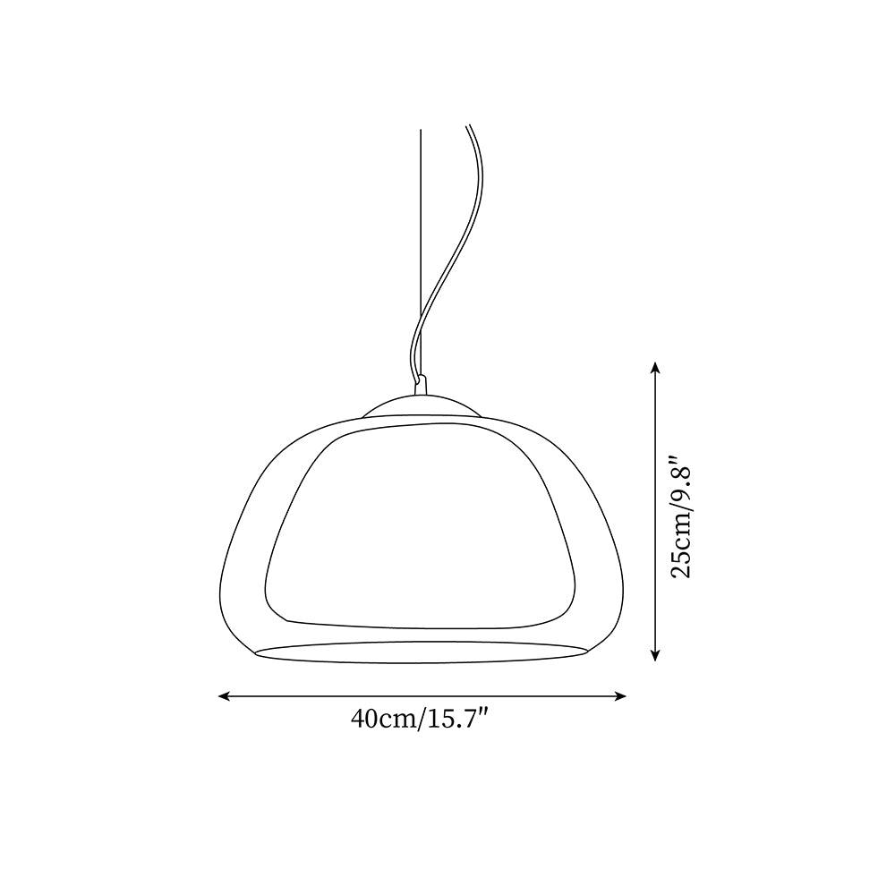 Elvo Glass Pendant Light-Neutral Decor