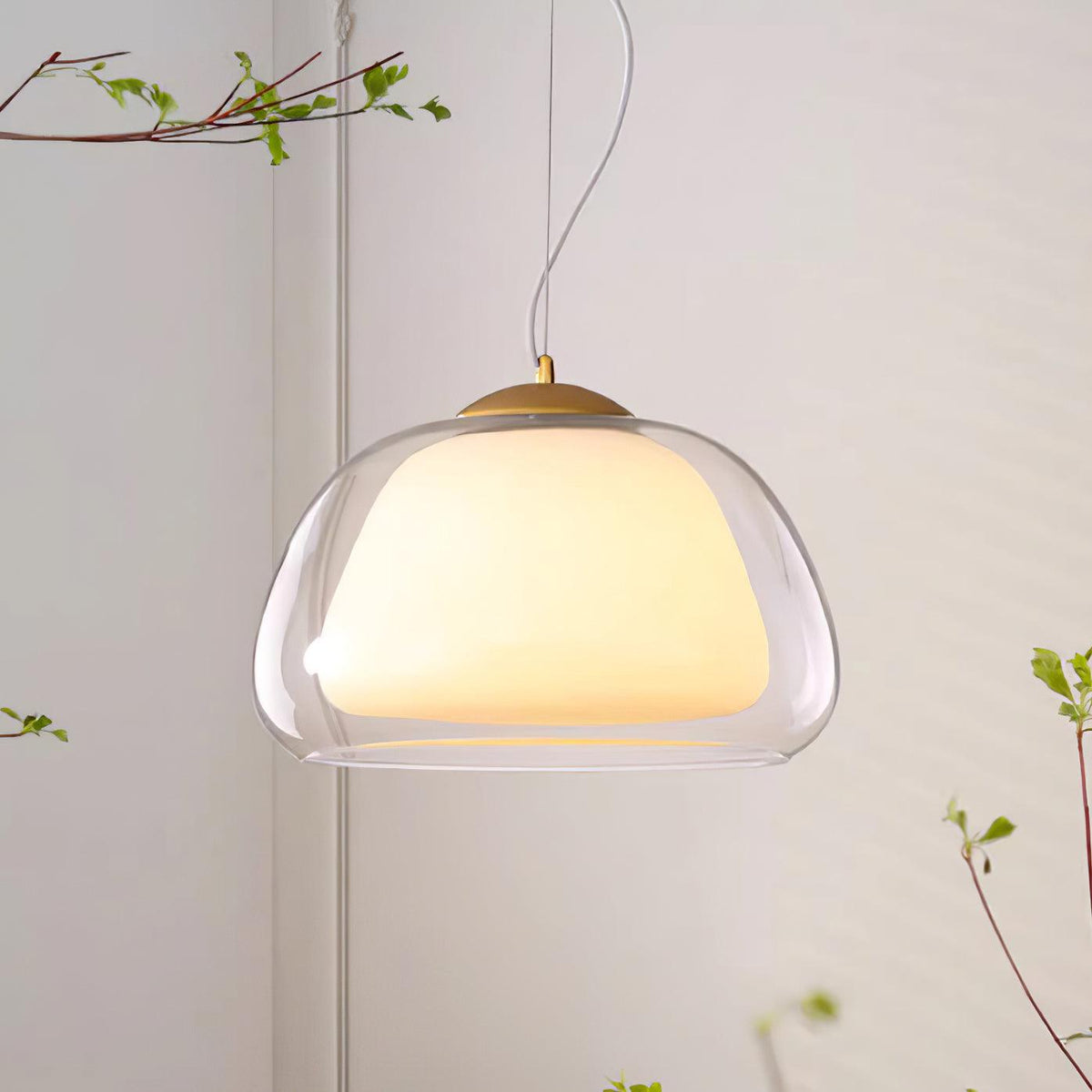 Elvo Glass Pendant Light-Neutral Decor