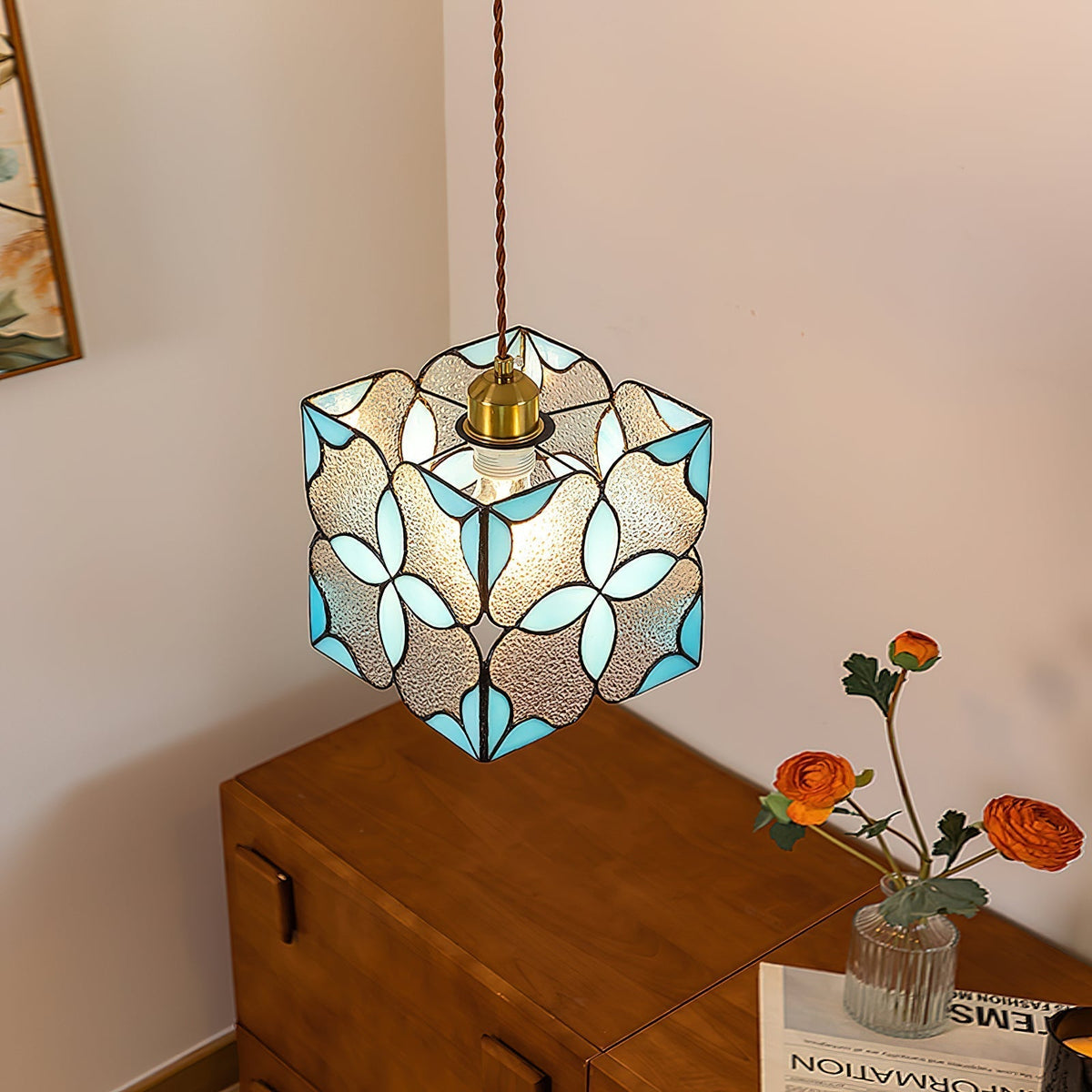 Glyna Tiffany Pendant Light-Neutral Decor