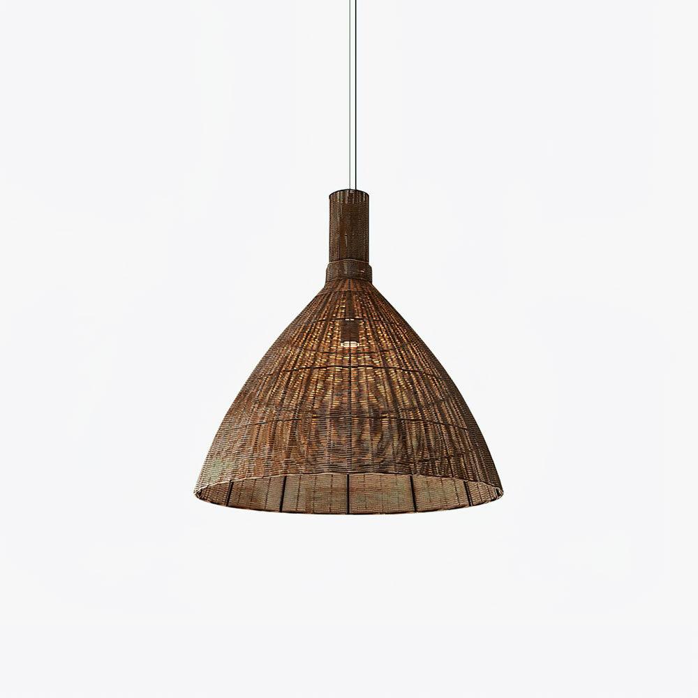 Clarine Lampe Suspension en Rotin Naturel Artistique