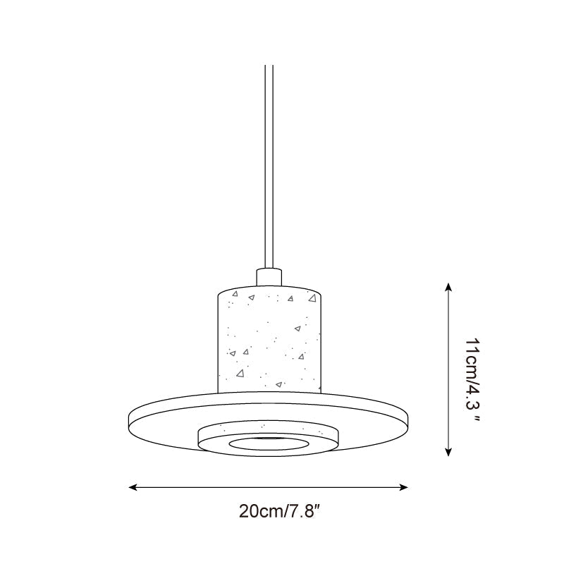 Ritta Travertine Pendant Light Top-hat Shape-Neutral Decor