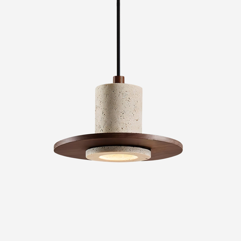 Ritta Travertine Pendant Light Top-hat Shape-Neutral Decor