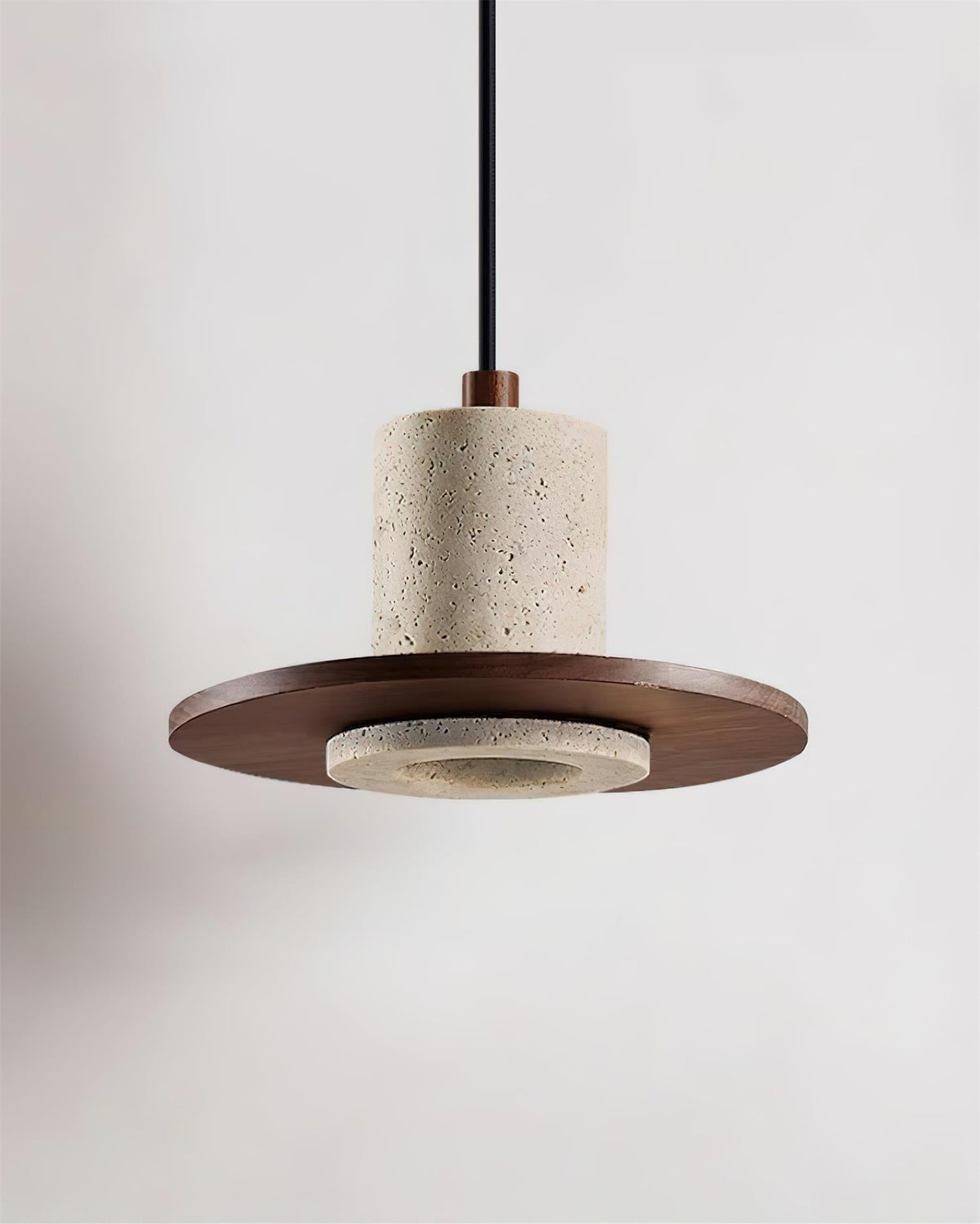 Ritta Travertine Pendant Light Top-hat Shape-Neutral Decor