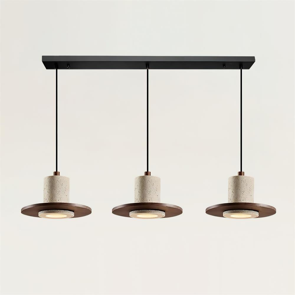 Ritta Travertine Pendant Light Top-hat Shape-Neutral Decor