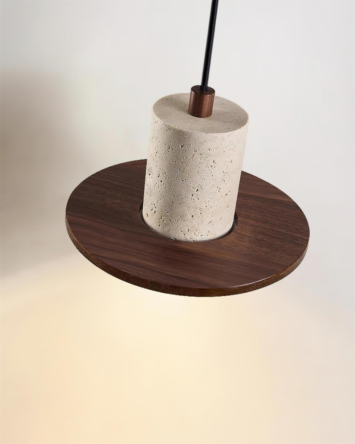 Ritta Travertine Pendant Light Top-hat Shape-Neutral Decor