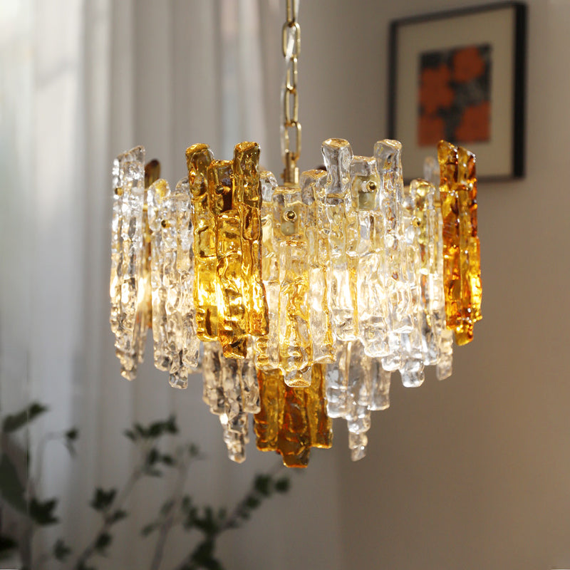 The Kalmar Pendant Light unlit, showing the glass texture in detail.