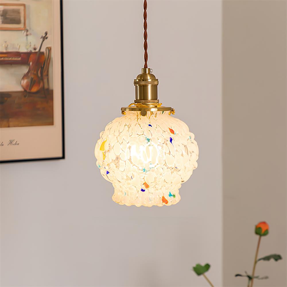 Jovik Textured Glass Pendant Light-Neutral Decor