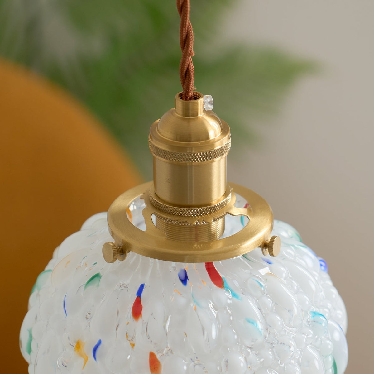 Jovik Textured Glass Pendant Light-Neutral Decor