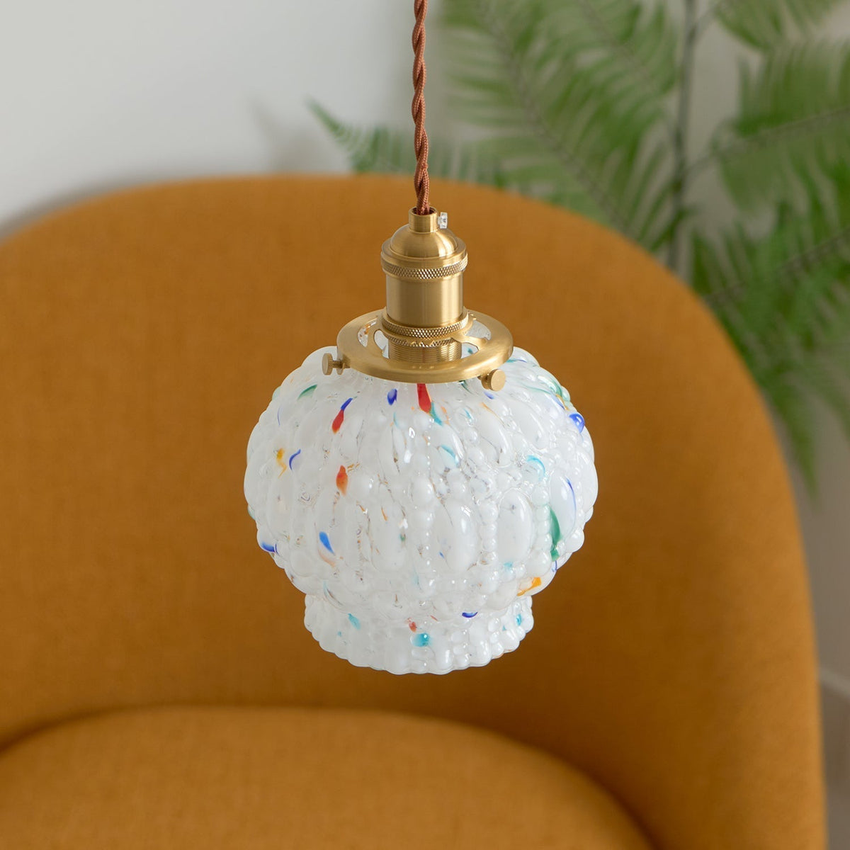 Jovik Textured Glass Pendant Light-Neutral Decor