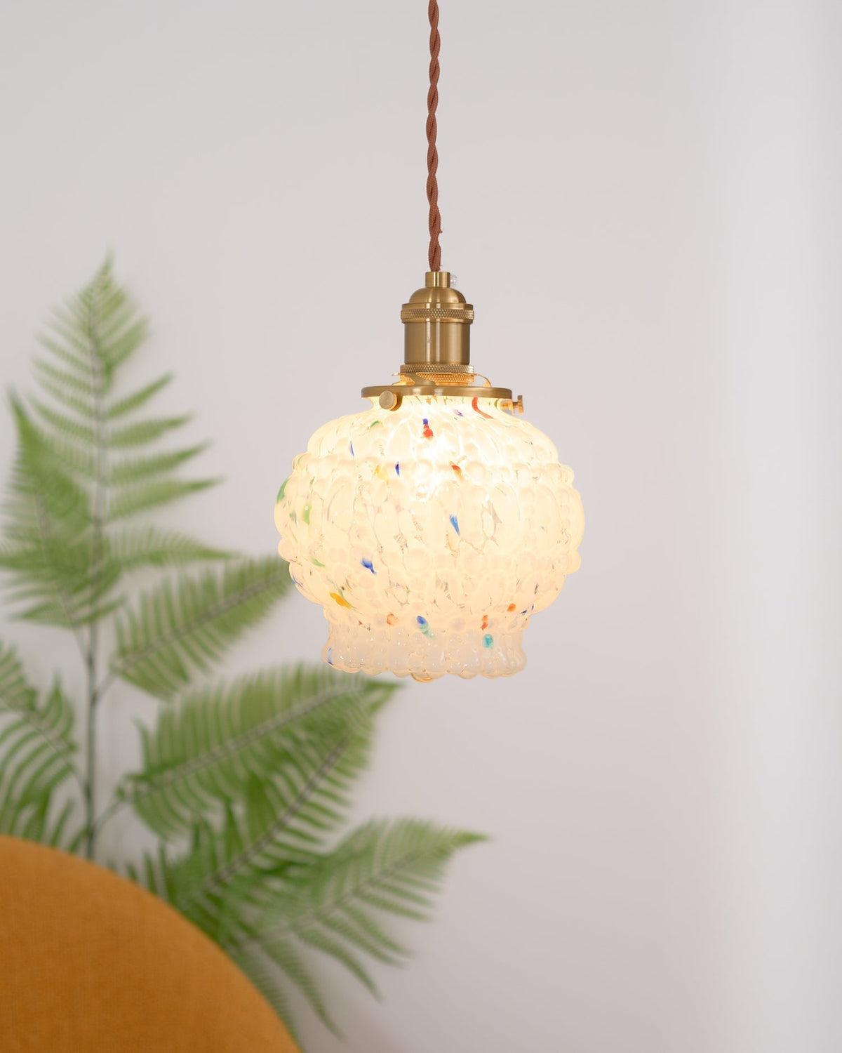 Jovik Textured Glass Pendant Light-Neutral Decor