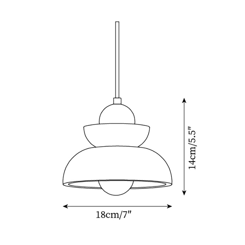 Pendant Lamp Travertine Shade Wood Modern Nordic Beige Walnut-Neutral Decor