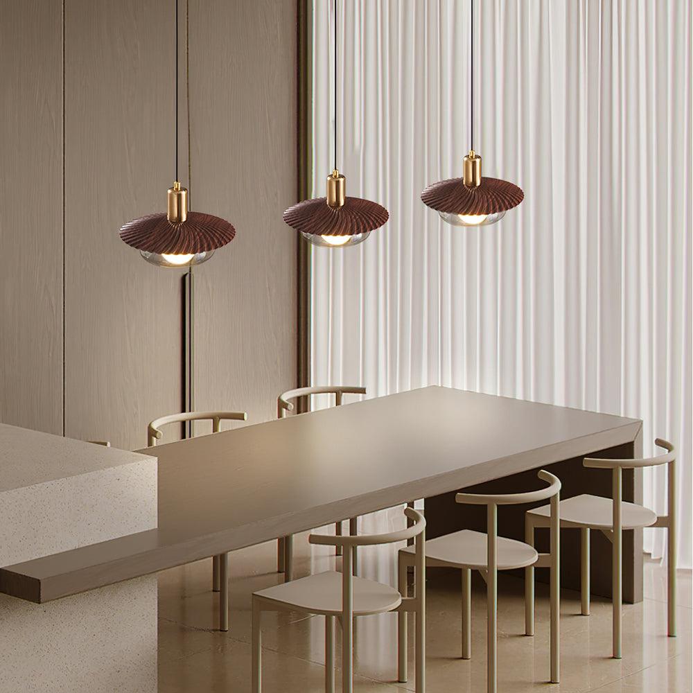 Elysor Brass and Glass Pendant Lamp-Neutral Decor