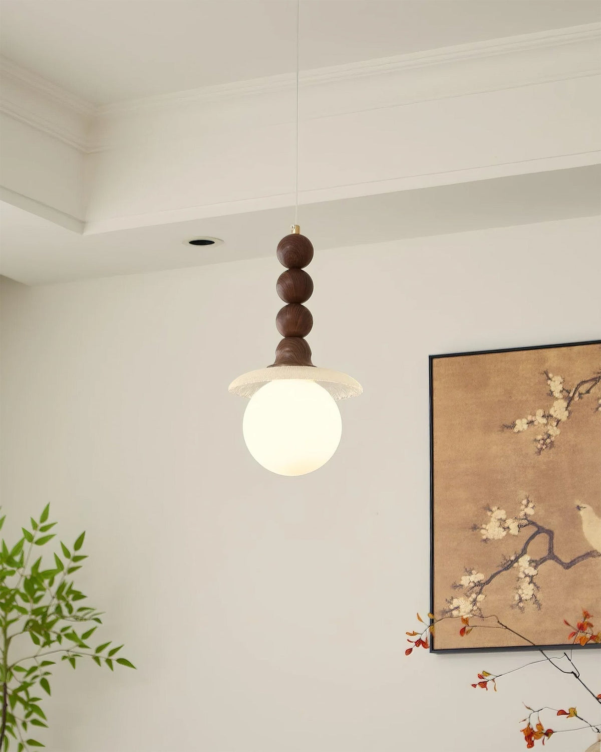 Kaydan Pendant Lamp shown in a pair over a kitchen island.