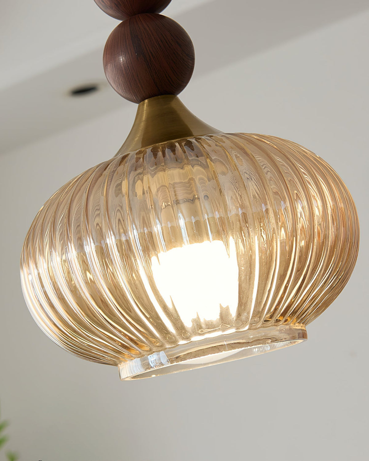 Full view of the white Kaydan Pendant Lamp.