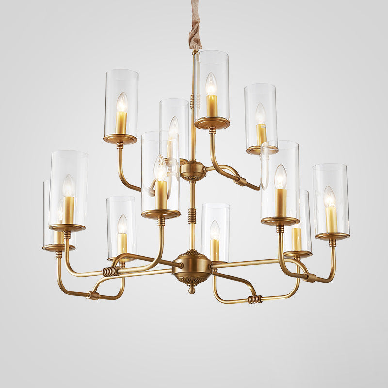 Araeos Lustre Cristal Laiton Luxe Postmoderne