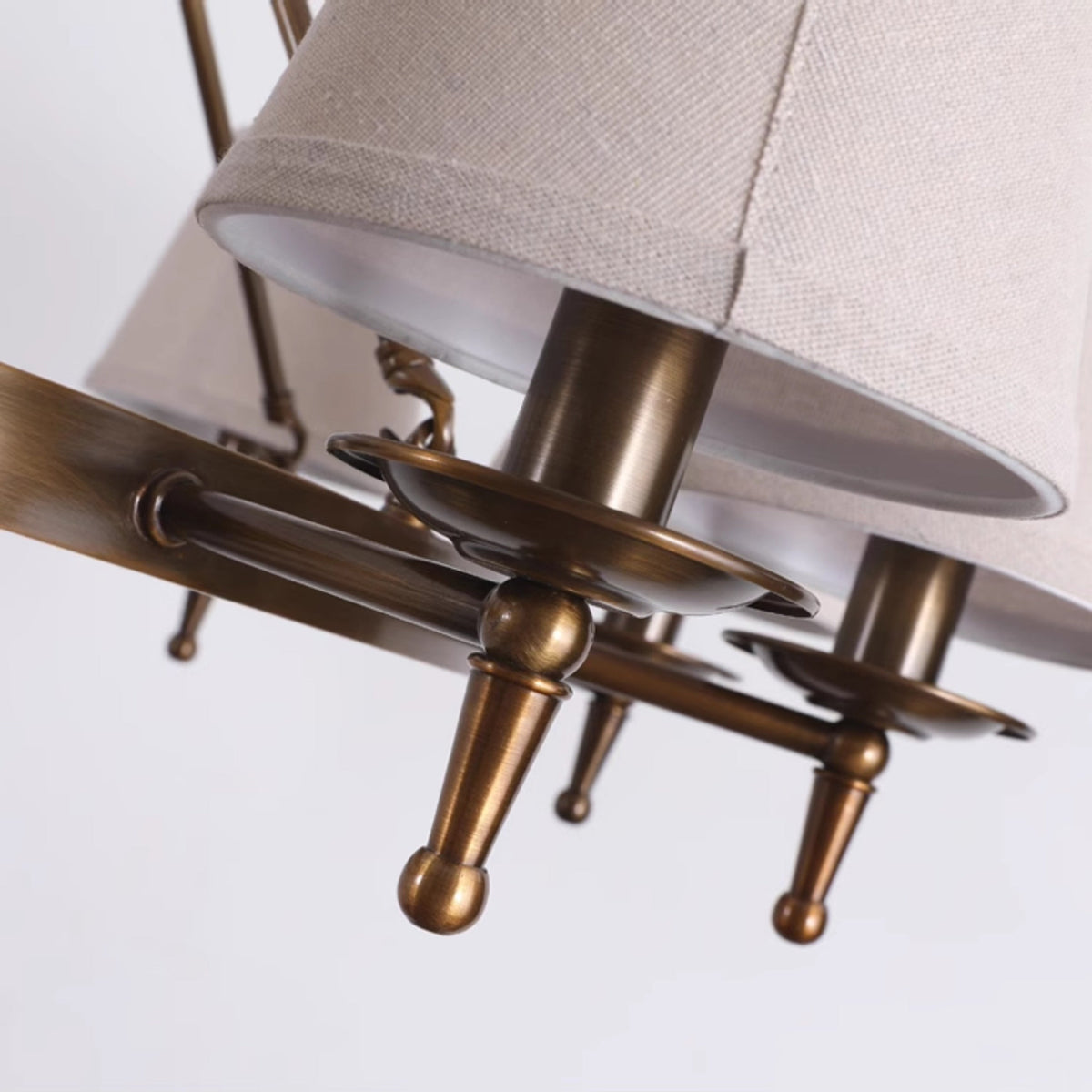 Erveliel Lustre Tissu Laiton Luxe Vintage