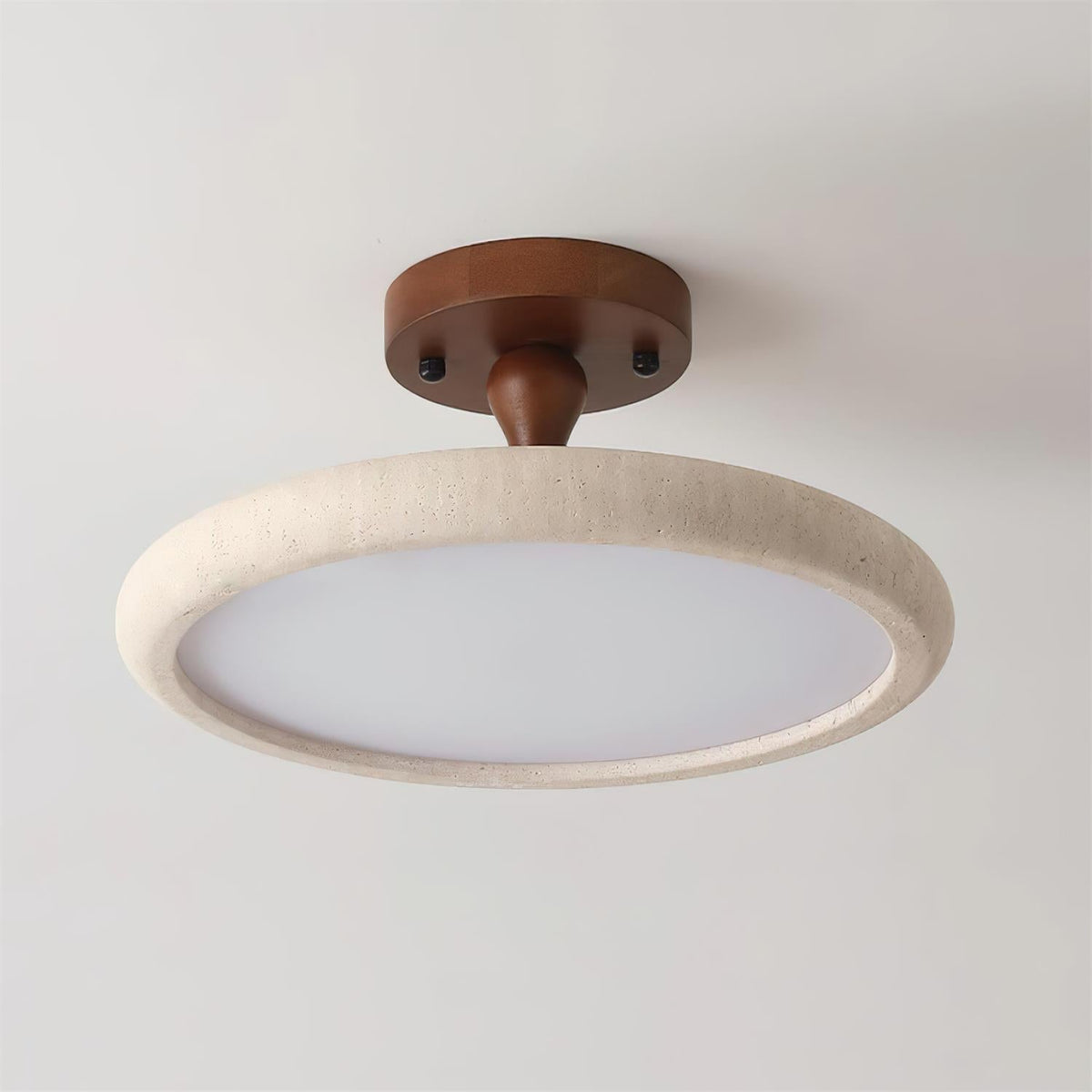 Luvia Ceiling Light Semi Flush Travertine-Neutral Decor