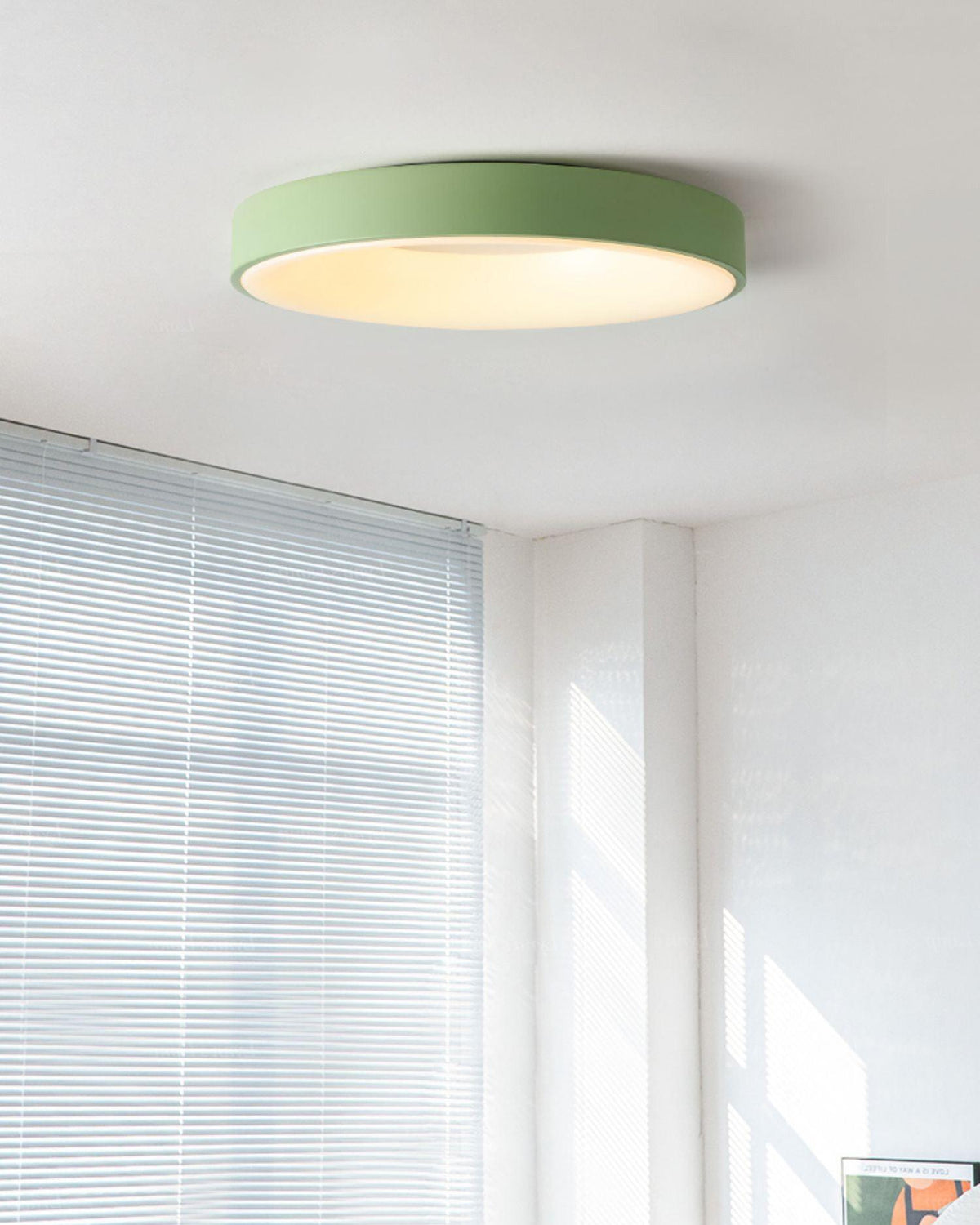 Gaviora Plafonnier en fer contemporain abat-jour vert