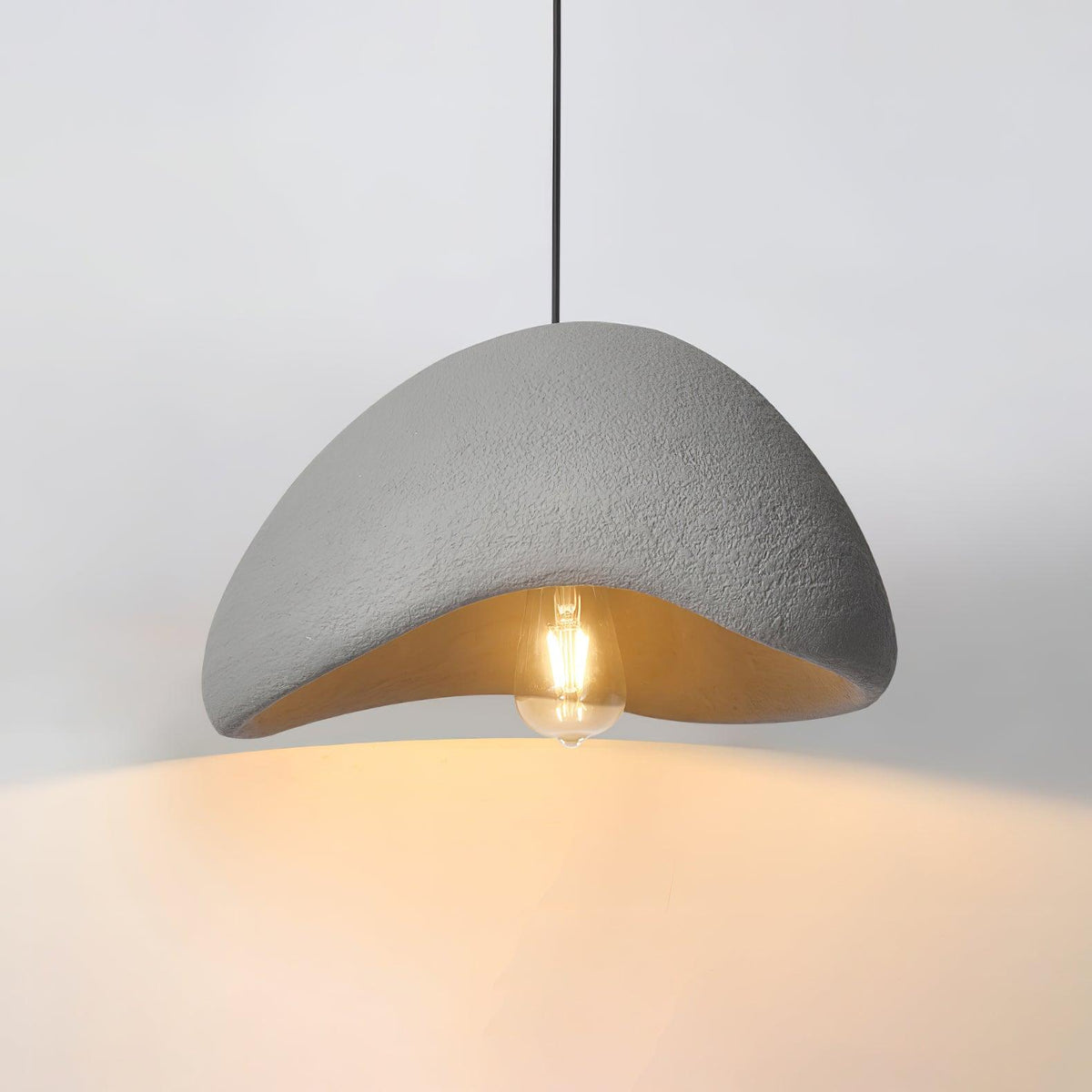 Pendant Lamp Organic Curved Shade Soft Texture Modern Artistic-Neutral Decor