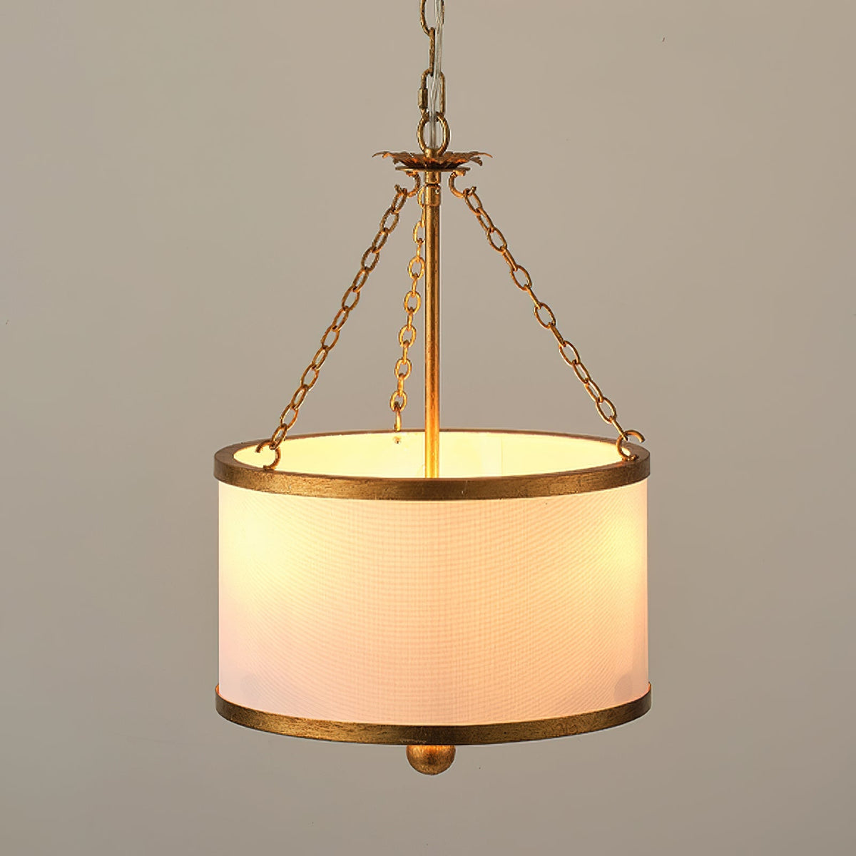 The black Kian Pendant Light providing contrast in a bright room.