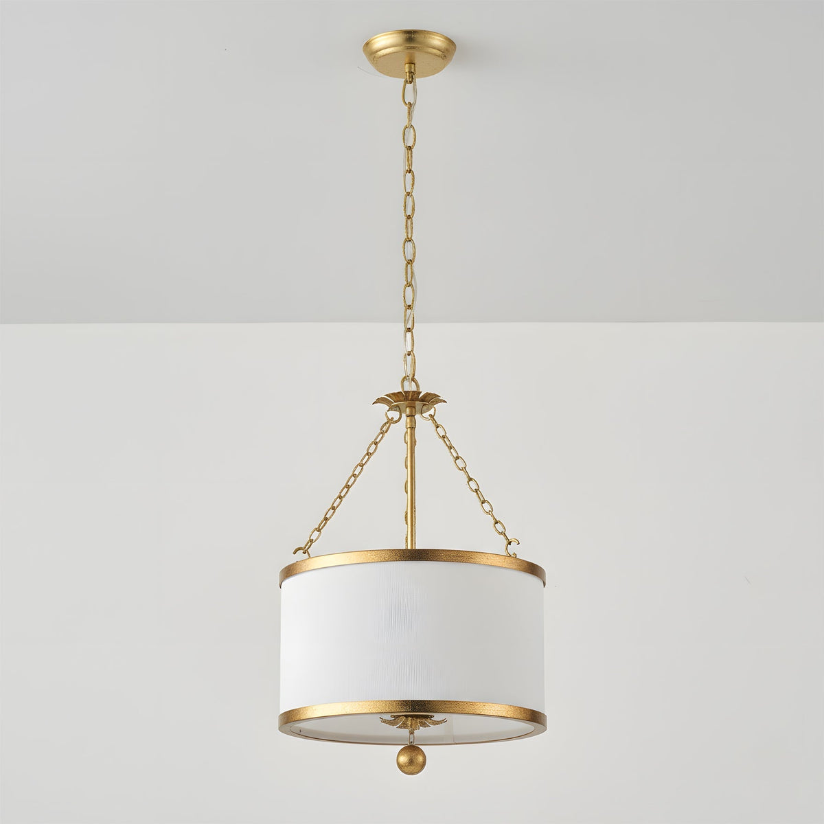 Side profile of the gold Kian Pendant Light.