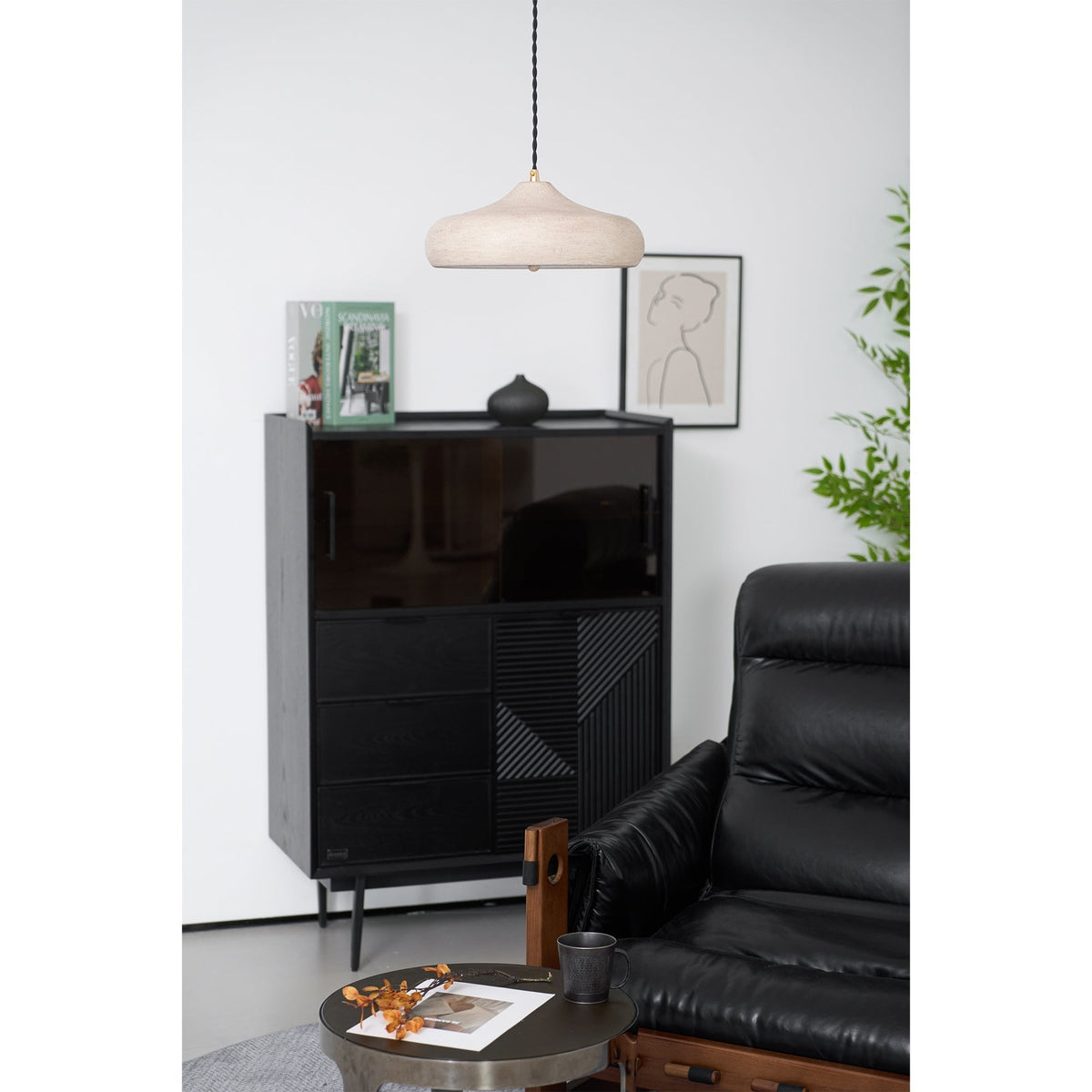 Etalyra Suspension Métal Noir Minimaliste Moderne