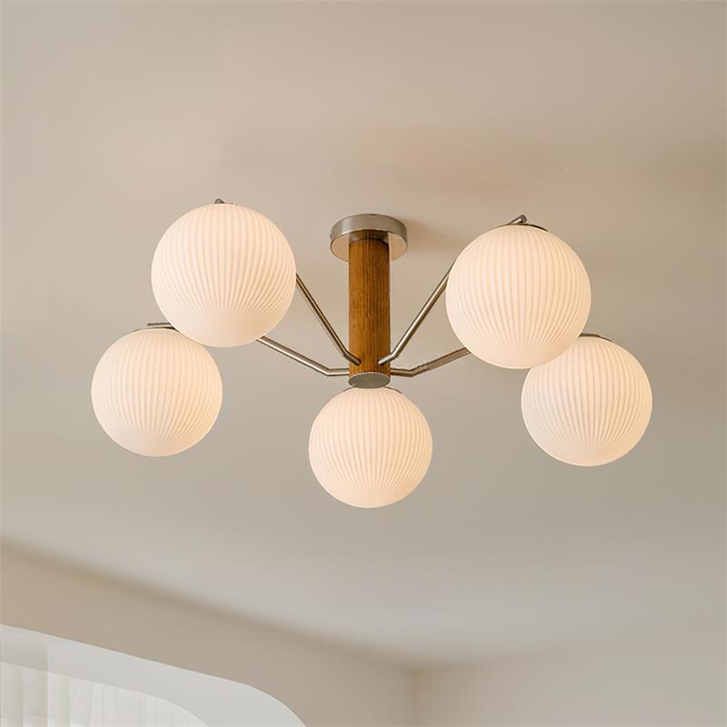 Ceiling Light LED/Incandescent Globe Flush Mount for Living Room-Neutral Decor