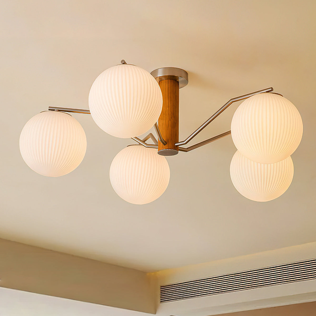 Ceiling Light LED/Incandescent Globe Flush Mount for Living Room-Neutral Decor