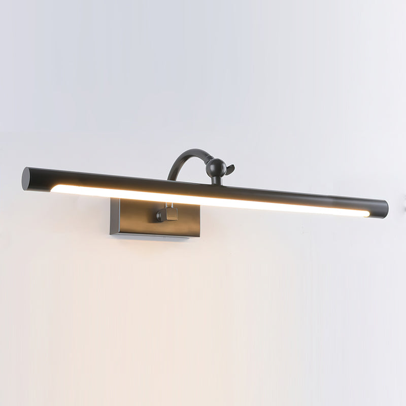 The Kingsbury wall sconce shown in the black finish against a light wall.