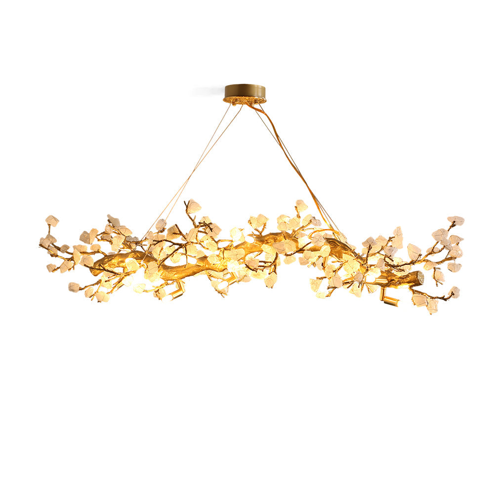 Casterford Lustre Linéaire À Branches En Pierre Blanche – vue 1