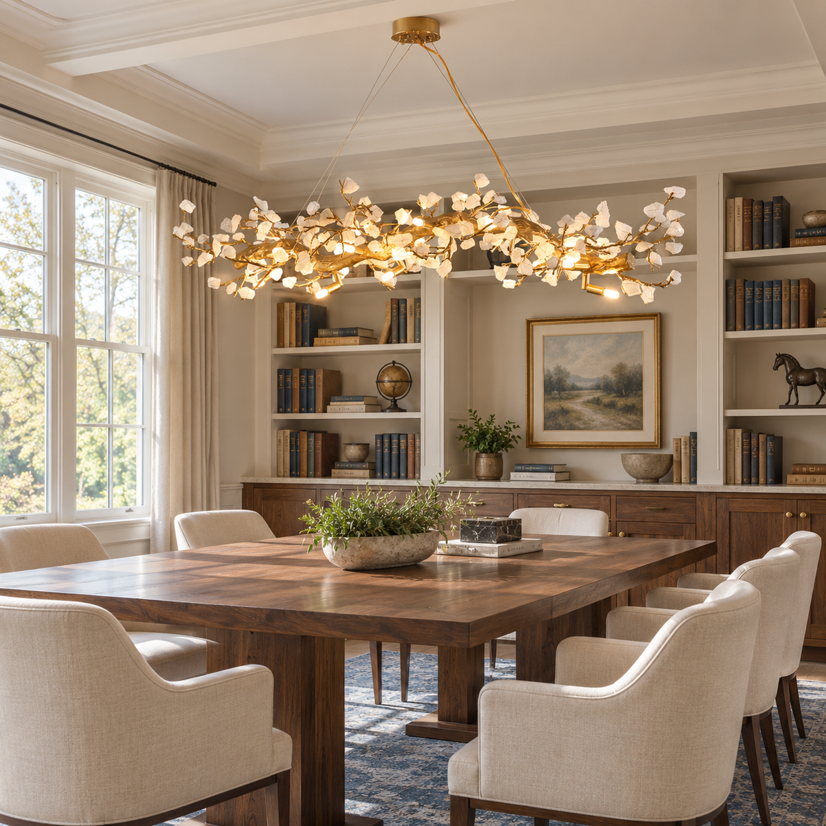Casterford Lustre Linéaire À Branches En Pierre Blanche – vue 7