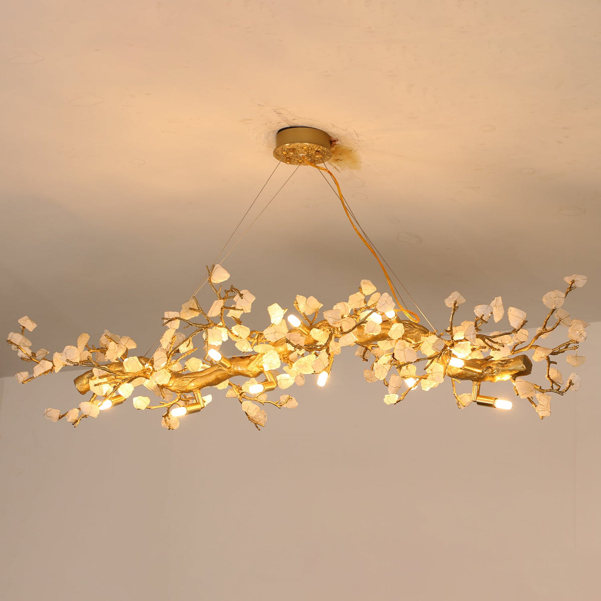 Casterford Lustre Linéaire À Branches En Pierre Blanche – vue 17