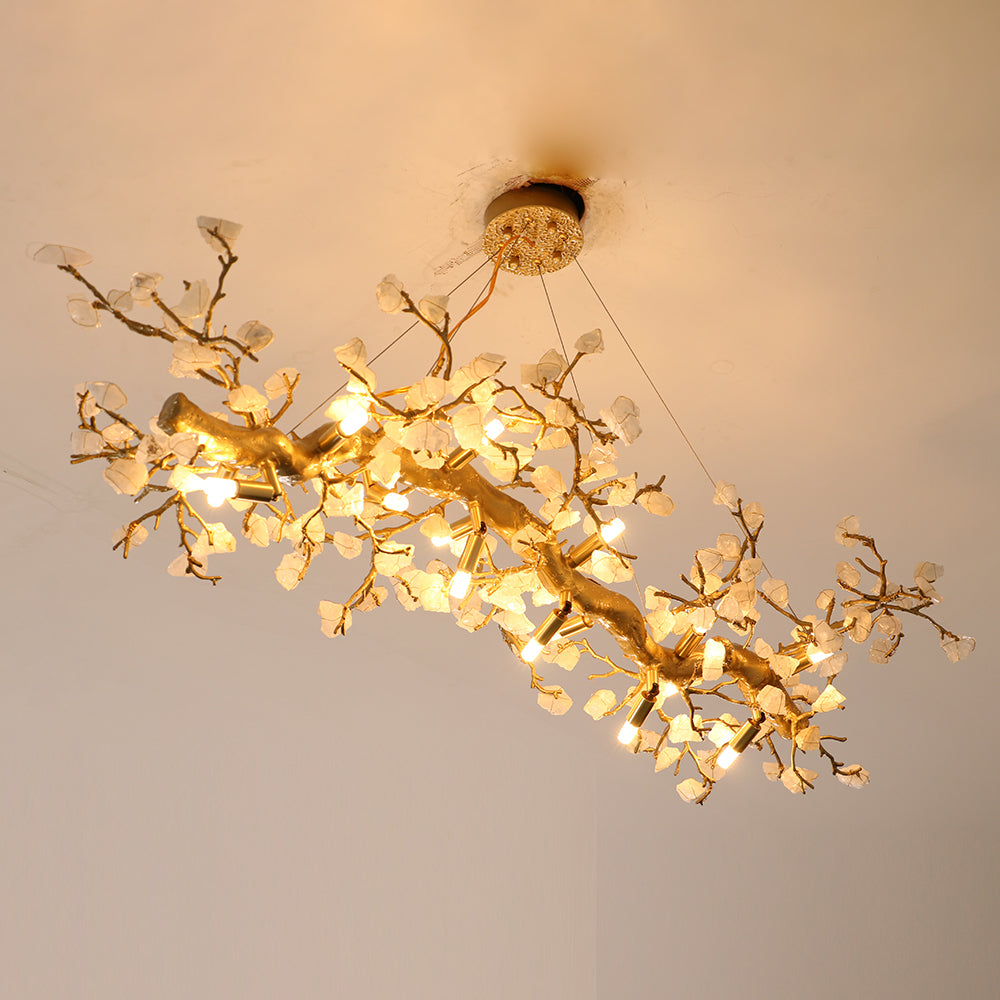 Casterford Lustre Linéaire À Branches En Pierre Blanche – vue 18