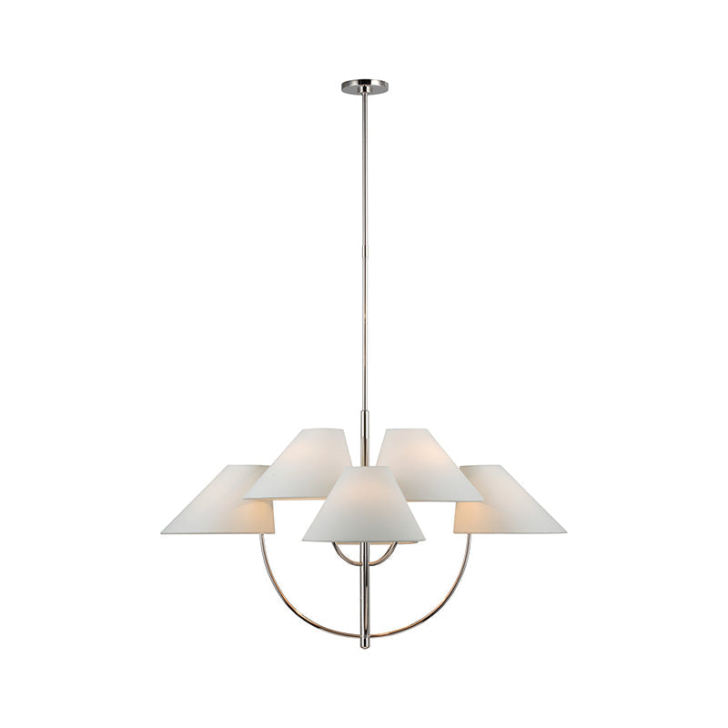 Vereria Lustre Tissu Laiton Industriel Vintage