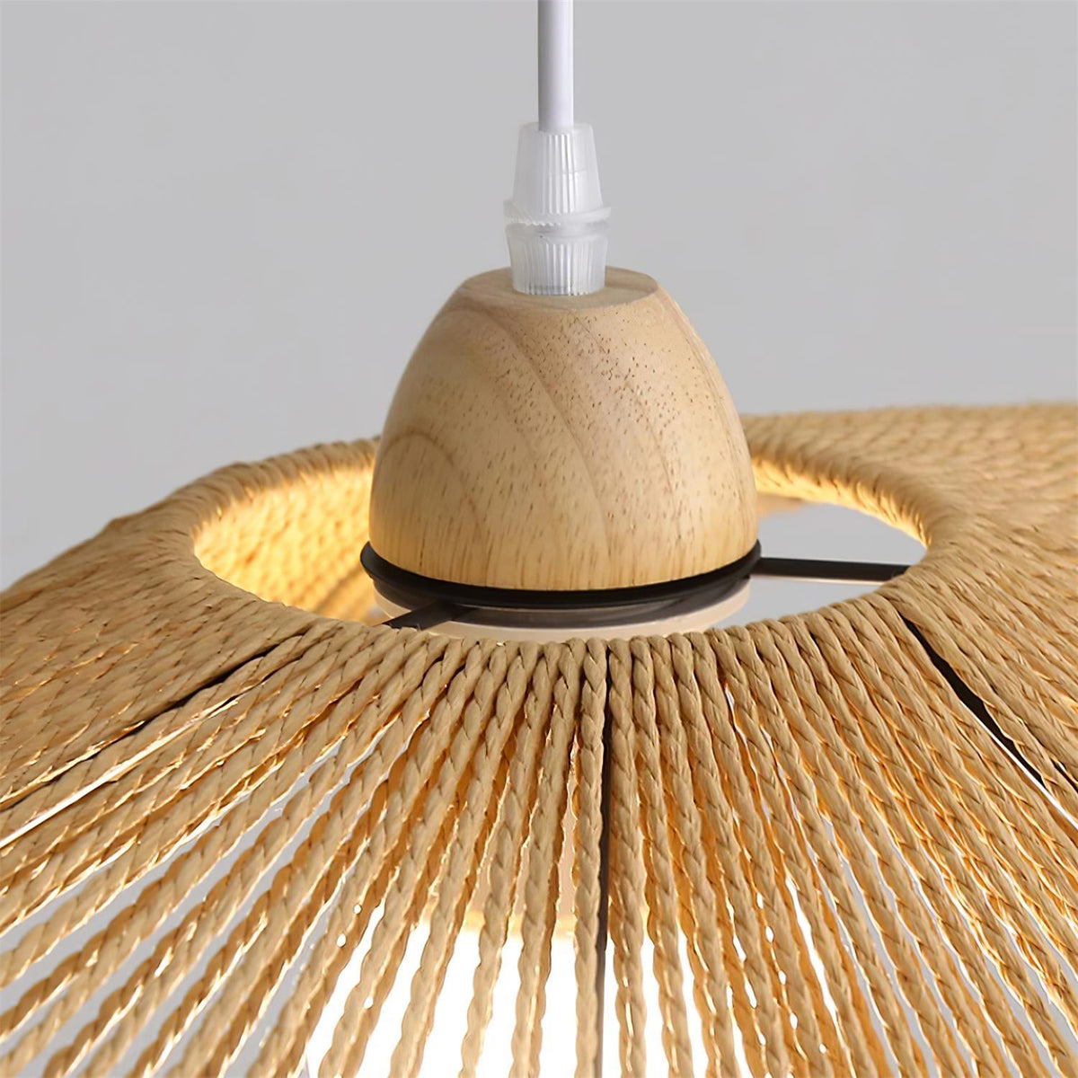 Pendant Lamp Woven Hemp Shade Sculptural Natural Modern-Neutral Decor