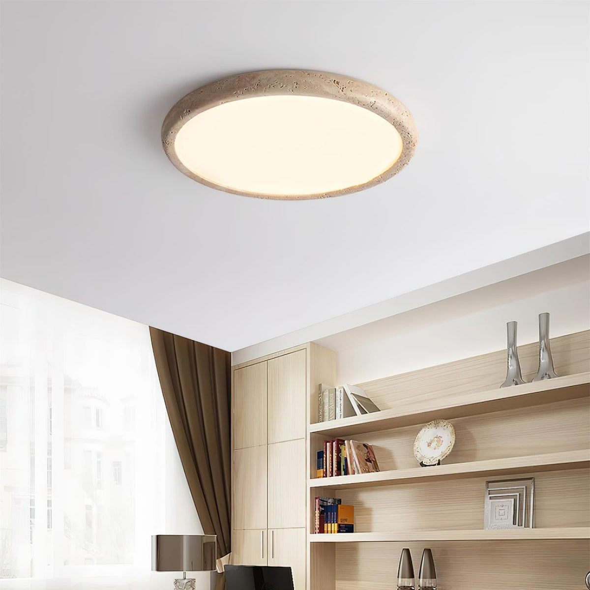 Ciro Travertine Ceiling Light-Neutral Decor