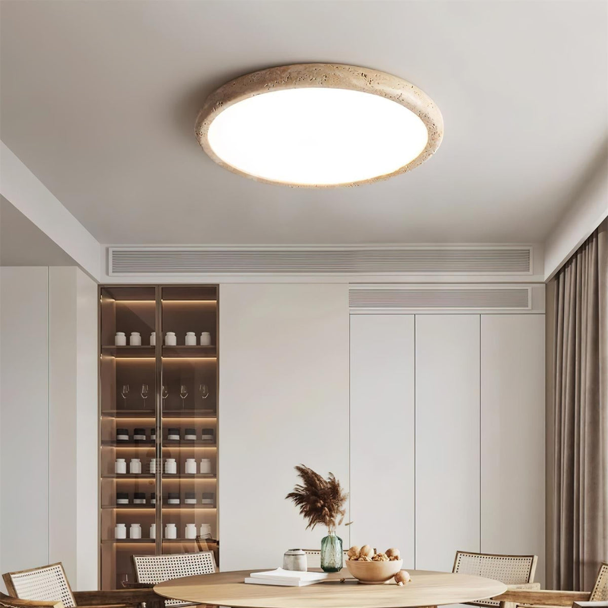 Ciro Travertine Ceiling Light-Neutral Decor