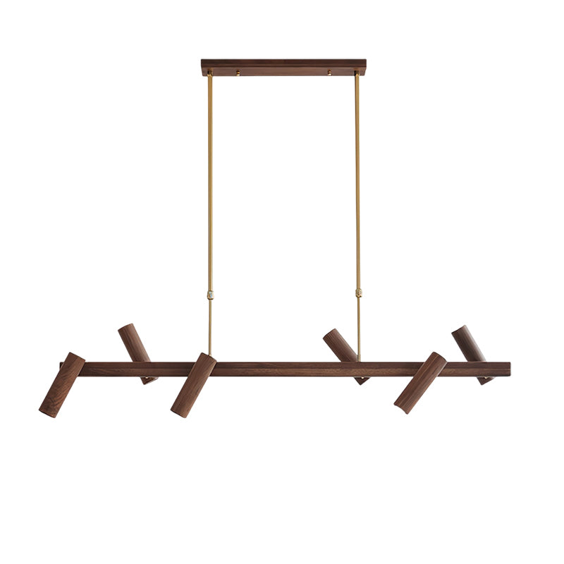 The Konnect Wood Chandelier against a plain background to showcase its form.