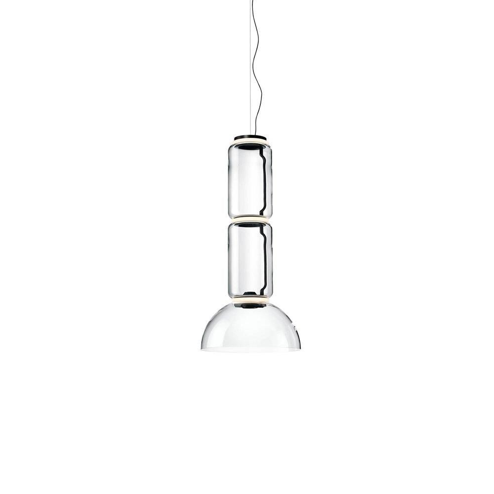 Virelo Stacked Glass Cylinder Pendant Light-Neutral Decor