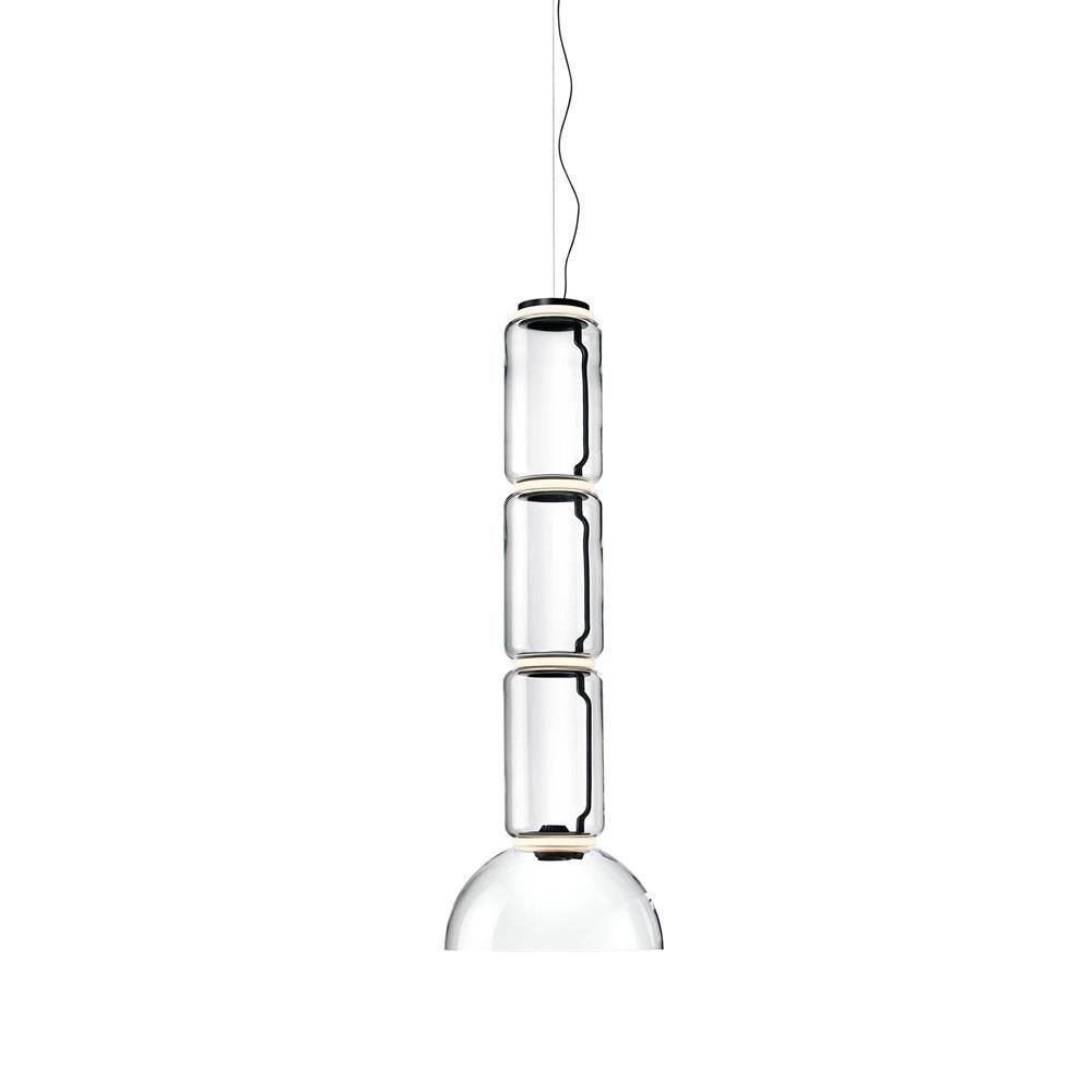 Virelo Stacked Glass Cylinder Pendant Light-Neutral Decor