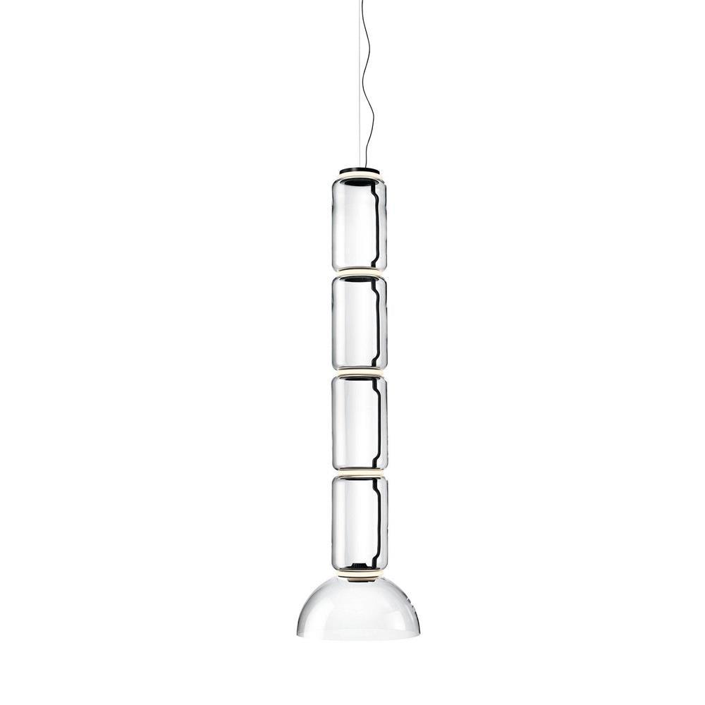 Virelo Stacked Glass Cylinder Pendant Light-Neutral Decor