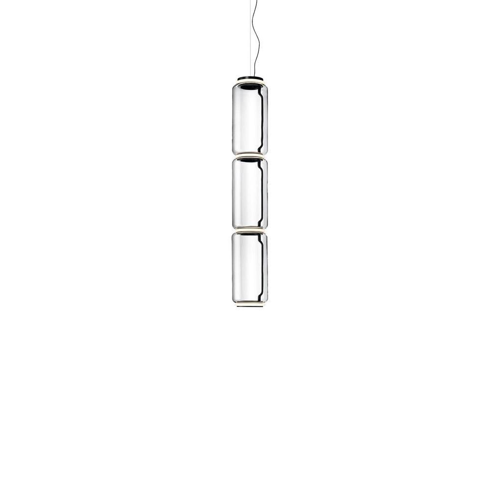 Virelo Stacked Glass Cylinder Pendant Light-Neutral Decor