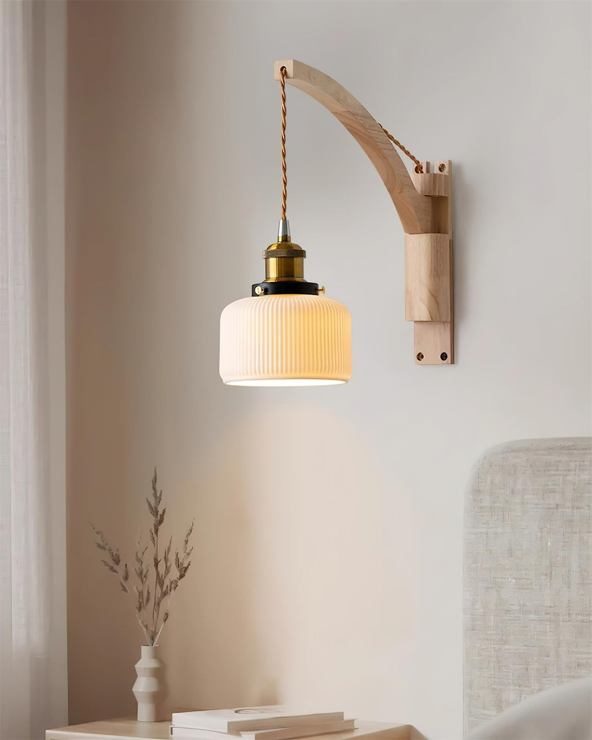 Novera Wall Lamp Ceramics-Neutral Decor