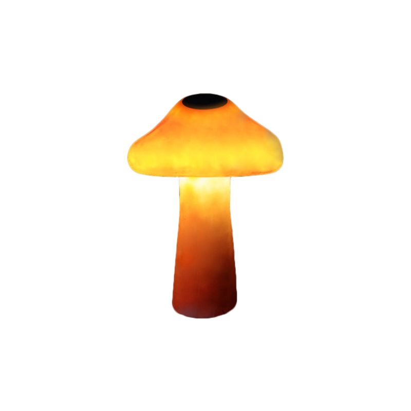 Ray Lampe Extérieure au sol Champignon Moderne, Résine, Orange, Cour